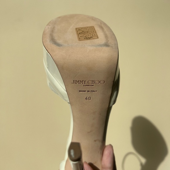JIMMY CHOOSE CREAM MAX 150 PLATFORM HEELS SIZE 40 (US 9.5) - Picture 10 of 16